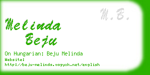 melinda beju business card